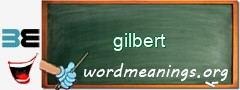 WordMeaning blackboard for gilbert